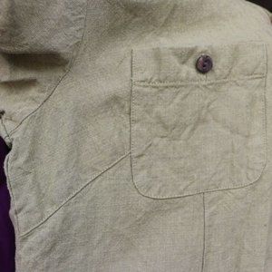 Sigrid Olsen x J. Jill linen blend 3/4 sleeve button down